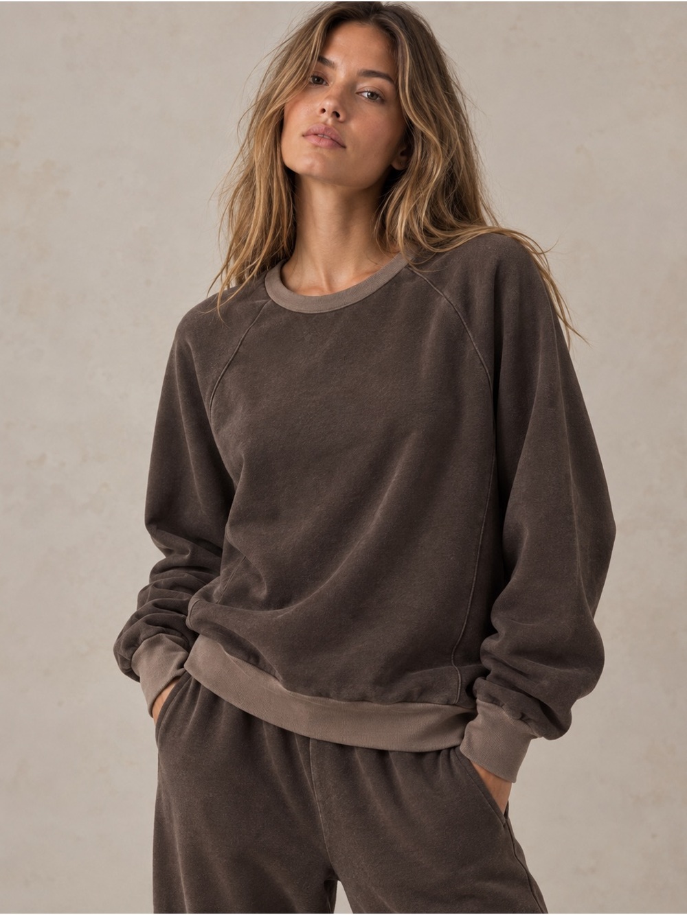 ♡ Cotton Citizen Brooklyn Crew Sweatshirt Vintage Espresso